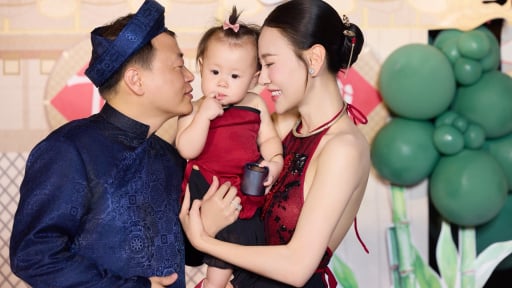 Phương Oanh chiều lòng chồng, làm điều đặc biệt trong tiệc thôi nôi của hai con