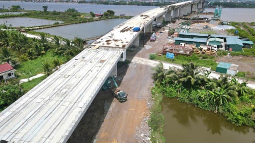 Trước giờ sáp nhập 3 tỉnh, đây là toàn cảnh cầu vượt sông Đáy nối vùng đồng bằng Ninh Bình-Nam Định