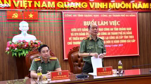 Công an TP. Đà Nẵng và Công an tỉnh Quảng Nam bàn công tác sáp nhập