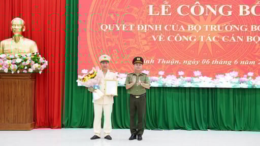Công bố quyết định của Bộ trưởng Bộ Công an chức Phó Giám đốc Công an tỉnh Ninh Thuận