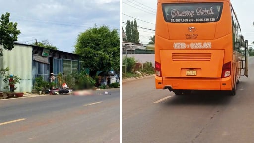 Va chạm giữa xe khách và xe máy, 1 phụ nữ tử vong thương tâm