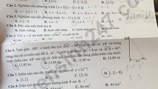 Đề thi môn Toán vào lớp 10 năm 2025 của Bà Rịa - Vũng Tàu có gợi ý đáp án