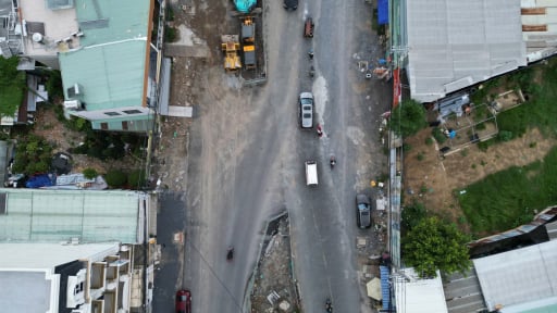 Đường Lương Định Của sau hơn một thập kỷ thi công vẫn chưa hoàn thiện