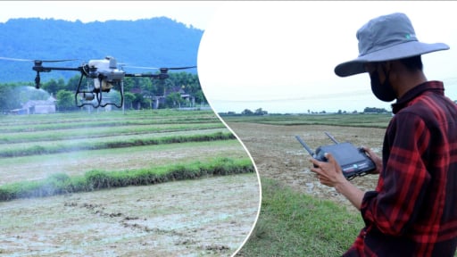 Máy bay không người lái đang làm thay đổi diện mạo nông nghiệp Hà Tĩnh, thúc đẩy cơ giới hóa, tự động hóa