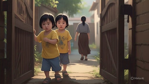 Trước khi đi lấy chồng, cô hàng xóm phũ phàng dắt 2 đứa con sinh đôi bỏ lại nhà tôi