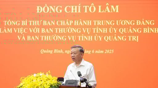 Tổng Bí thư Tô Lâm: Việc hợp nhất Quảng Bình và Quảng Trị mở ra không gian phát triển mới mang tính đột phá