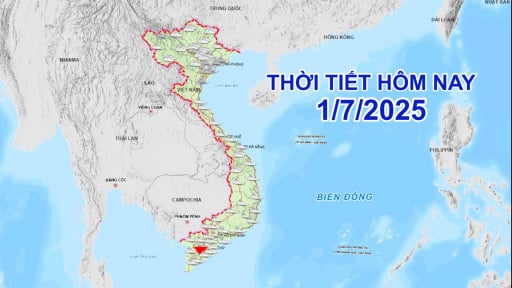 Thời tiết 1/7/2025: Dự báo Bắc Bộ và Thanh Hoá mưa rất lớn, có thể tới 250mm