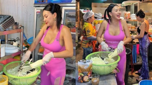 Nữ chủ quán bị chỉ trích vì mặc đồ quá sexy khi làm bếp