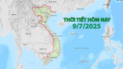 Thời tiết 9/7/2025: Bắc Bộ ngày nắng nóng, mưa to từ chiều và đêm
