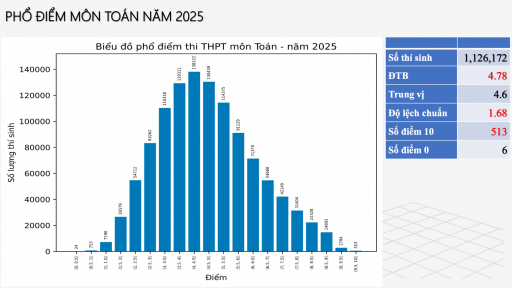 Phổ điểm thi tốt nghiệp THPT 2025: Những môn có nhiều điểm 10, thí sinh xét tuyển đại học 'dè chừng'