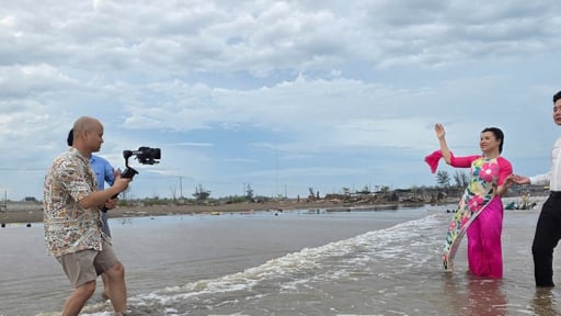 Biển tỉnh Hưng Yên mới bất ngờ xuất hiện trong một video, rộng mênh mông, sóng xô bờ cát