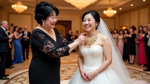 Trong hôn lễ, mẹ chồng lên trao cho tôi 3 chiếc kiềng vàng rất to, sang sảng ép buộc một việc ngoài dự tính 