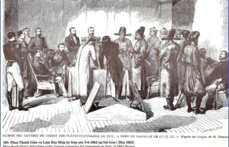 Hòa ước Nhâm Tuất (1862) giữa Việt Nam và Pháp gồm những khoản nào?