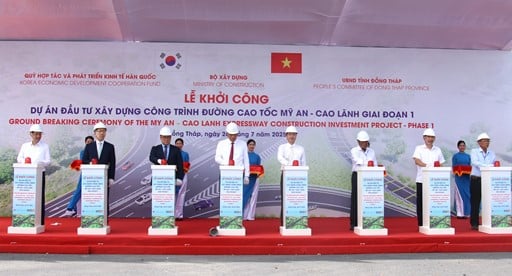 26 ngày sau sáp nhập tỉnh Tiền Giang, tỉnh Đồng Tháp (mới) phối hợp khởi công một dự án quan trọng