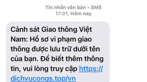 CSGT TP.HCM cảnh báo lừa đảo nộp phạt vi phạm giao thông qua cổng dịch vụ công Quốc gia (giả)