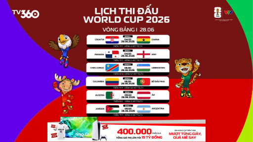 Lịch thi đấu v&agrave; ph&aacute;t s&oacute;ng trực tiếp World Cup 2026 tr&ecirc;n VTV ng&agrave;y 28/6