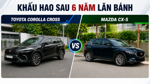 So s&aacute;nh khấu hao Toyota Corolla Cross v&agrave; Mazda CX-5 sau 6 lăn b&aacute;nh