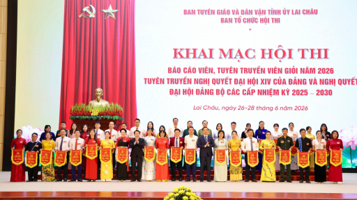Lai Ch&acirc;u khai mạc Hội thi B&aacute;o c&aacute;o vi&ecirc;n, Tuy&ecirc;n truyền vi&ecirc;n giỏi năm 2026, quy tụ 42 th&iacute; sinh xuất sắc