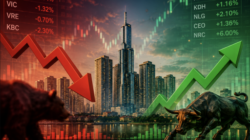 VN-Index tăng hơn 7 điểm bất chấp cổ phiếu bất động sản 'họ Vin' g&acirc;y &aacute;p lực