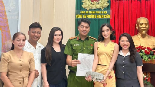 Hoa hậu Văn h&oacute;a Thế giới người Myanmar nhận lại t&agrave;i sản bị thất lạc tại H&agrave; Nội
