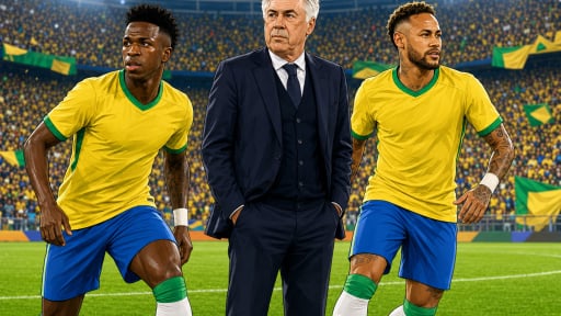 HLV Ancelotti xếp Vinicius v&agrave; Neymar đ&aacute; cặp ở trận gặp Na Uy?
