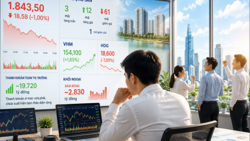 VN-Index giảm gần 19 điểm nhưng d&ograve;ng tiền chưa cho thấy dấu hiệu b&aacute;n th&aacute;o