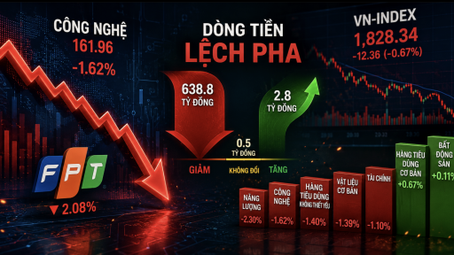 D&ograve;ng tiền 'quay lưng' với cổ phiếu c&ocirc;ng nghệ, thị trường tiếp tục điều chỉnh: M&atilde; FPT, GEE, ELC c&ugrave;ng giảm