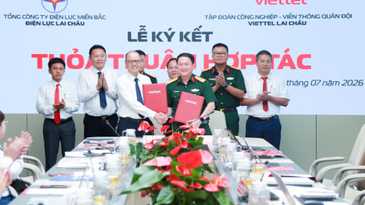 C&ocirc;ng ty Điện lực Lai Ch&acirc;u v&agrave; Viettel Lai Ch&acirc;u bắt tay đẩy mạnh chuyển đổi số, tối ưu hạ tầng