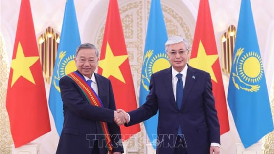 Tổng Bí thư Tô Lâm nhận Huân chương Hữu nghị Dostyk hạng nhất của Kazakhstan
