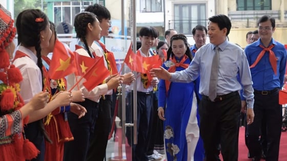 Hình ảnh Chủ tịch nước Lương Cường dự Lễ tuyên dương các đại biểu Cháu ngoan Bác Hồ toàn quốc