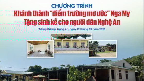 Niềm vui đến với cô trò, người dân miền Tây xứ Nghệ từ Chương trình 'Điểm trường mơ ước' và “Trao tặng sinh kế”