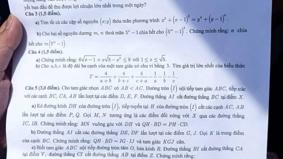 Sai sót đề thi môn Toán vào lớp 10 Chuyên Vĩnh Phúc năm 2025: Cách chấm mới sẽ thế nào?