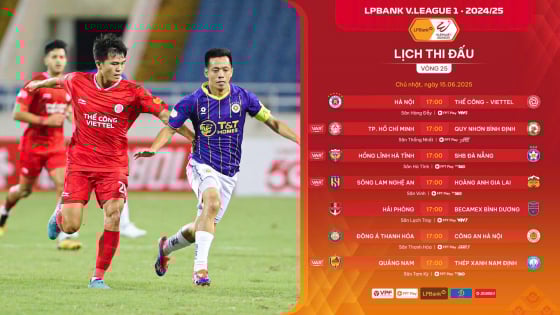 Lịch phát sóng trực tiếp vòng 25 V.League 2024/2025: Chào mừng nhà vô địch?