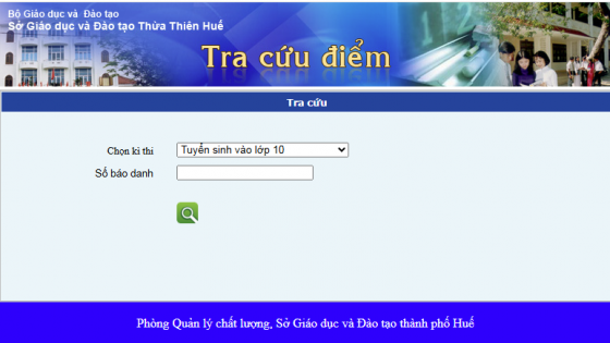 Tra cứu điểm thi vào lớp 10 năm 2025 của Huế