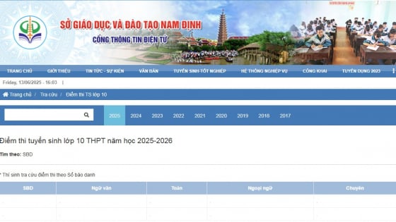 Tra cứu điểm thi vào lớp 10 năm 2025 của Nam Định nhanh nhất, chuẩn nhất 