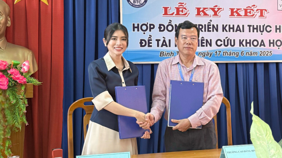 Vashna Group ký kết hợp tác với trường Cao Đẳng Bình Thuận thực hiện đề tài nghiên cứu khoa học về phương pháp thở Haama Breath