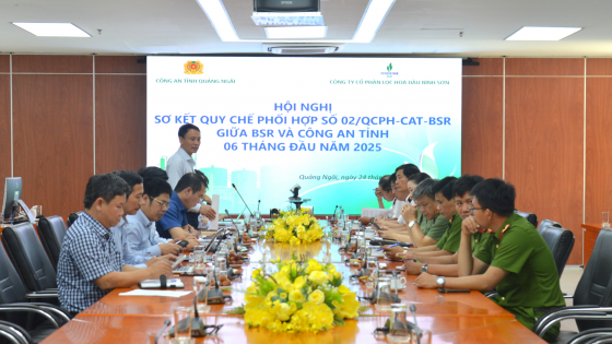 BSR và Công an tỉnh Quảng Ngãi tăng cường phối hợp đảm bảo an ninh, an toàn Nhà máy Lọc dầu Dung Quất