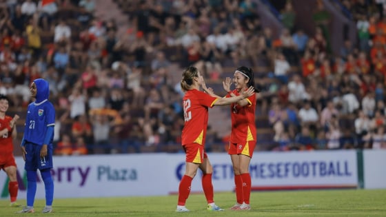 Vòng loại Asian Cup nữ 2026, bảng E: ĐT nữ Việt Nam thắng đậm Maldives 7-0