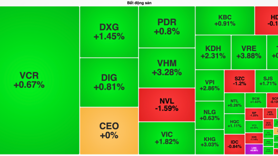 Cổ phiếu bất động sản góp phần đưa VN-Index 'phá ngưỡng' 1.430 điểm