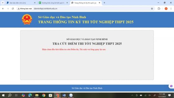 Tra cứu điểm thi tốt nghiệp THPT 2025 Ninh Bình nhanh nhất