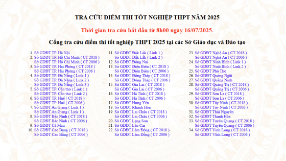 Tra cứu điểm thi tốt nghiệp THPT 2025 theo tên được không?