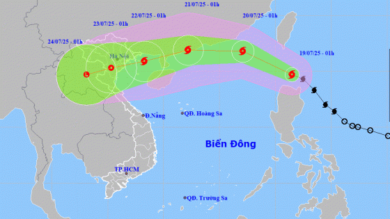 KHẨN: Bão WIPHA đang tiến vào biển Đông và mạnh thêm, thành bão số 3 có thể đạt cấp 11-12, giật cấp 14