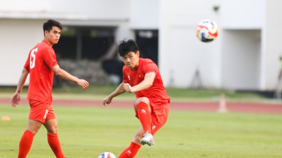 Nguyễn Đình Bắc ghi bàn gỡ hoà cho U23 Việt Nam