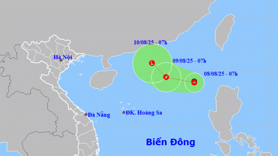 NÓNG: Sáng nay, áp thấp đã mạnh lên thành áp thấp nhiệt đới giật cấp 8, di chuyển theo hướng Tây Tây Bắc