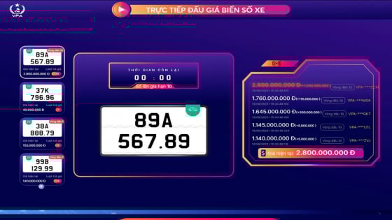 Biển số ô tô tỉnh Hưng Yên 89A-567.89 đấu giá lần 4, trúng 2,8 tỷ đồng: Liệu có bỏ cọc?