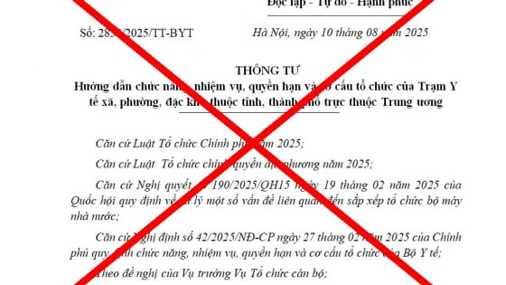 Bộ Y tế lên tiếng về văn bản giả mạo liên quan chức năng, nhiệm vụ của trạm y tế xã, phường