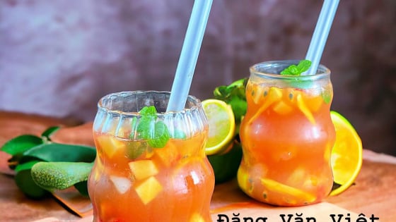 Bật mí công thức làm trà trái cây nhiệt đới giòn mát, ngọt thanh giải nhiệt cho ngày hè nóng bức