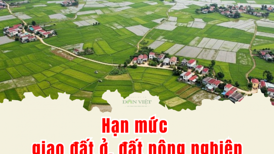 Hạn mức giao đất ở, đất nông nghiệp tối đa đối với hộ gia đình