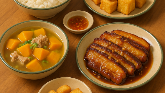 Bữa cơm tối cuối tuần 120 nghìn: Thịt ba chỉ áp chảo sốt mật ong, đậu phụ trứng chiên xù
