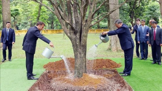 Chuyến thăm không định trước đến nhà sàn Bác Hồ và sự tin cậy đặc biệt khi Tổng thống Macron tới Việt Nam